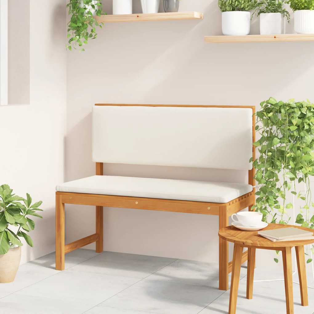 vidaXL Πάγκος Κήπου με Μαξιλάρια 100x50x91 εκ Μασίφ Ξύλο Ακακίας