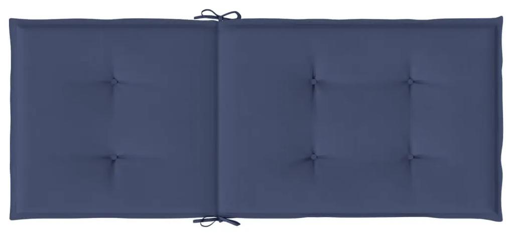vidaXL Μαξιλάρια Καρέκλας με Πλάτη 6 τεμ. Ναυτικό Μπλε Υφασμάτινο