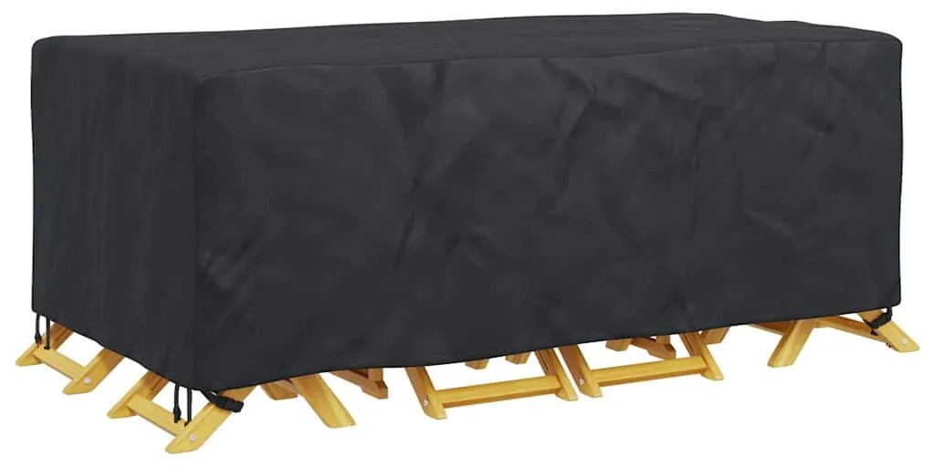 vidaXL Κάλυμμα επίπλων εξωτερικού χώρου Μαύρο 200 x 110 x 70 εκ. 420D