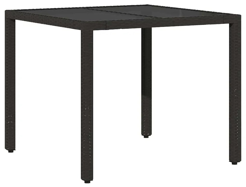 vidaXL Σέτ φαγητού για κήπο 5 pcs Μαύρο Πολυ ράταν