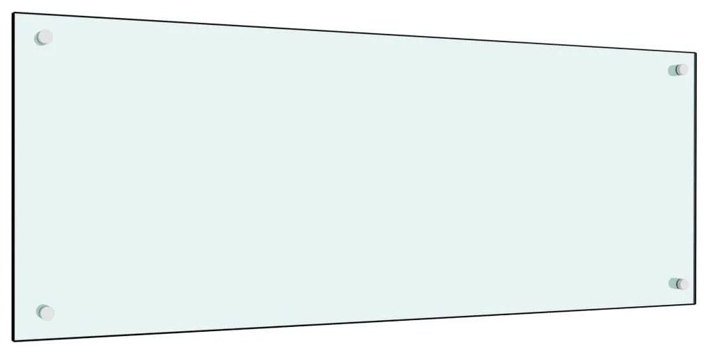 vidaXL Πλάτη Κουζίνας Λευκή 100 x 40 εκ. από Ψημένο Γυαλί