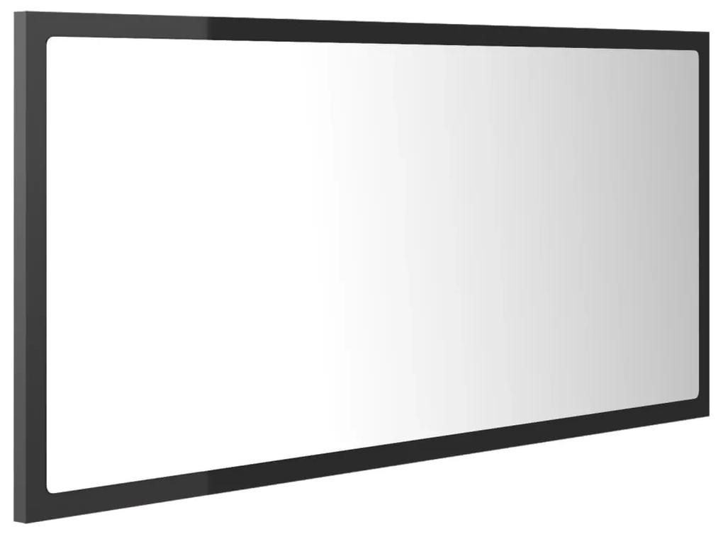 vidaXL Καθρέφτης Μπάνιου με LED Γυαλ. Γκρι 90x8,5x37 εκ. Ακρυλικός