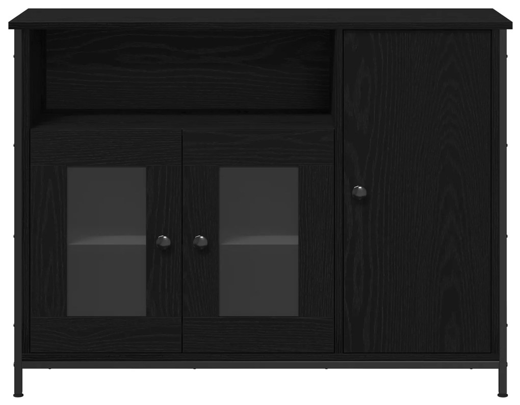 vidaXL Μπουφές Μαύρου Δρυός 100x35x75 εκ Επεξεργασμένο Ξύλο