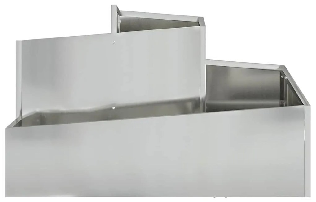 vidaXL Γλάστρα 80x80x50 εκ, Γαλβανισμένο Χάλυβα