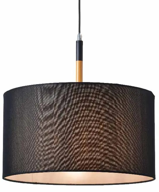 Φωτιστικό Οροφής Μονόφωτο Aca Yasmine OD650840PBK Black/Wood