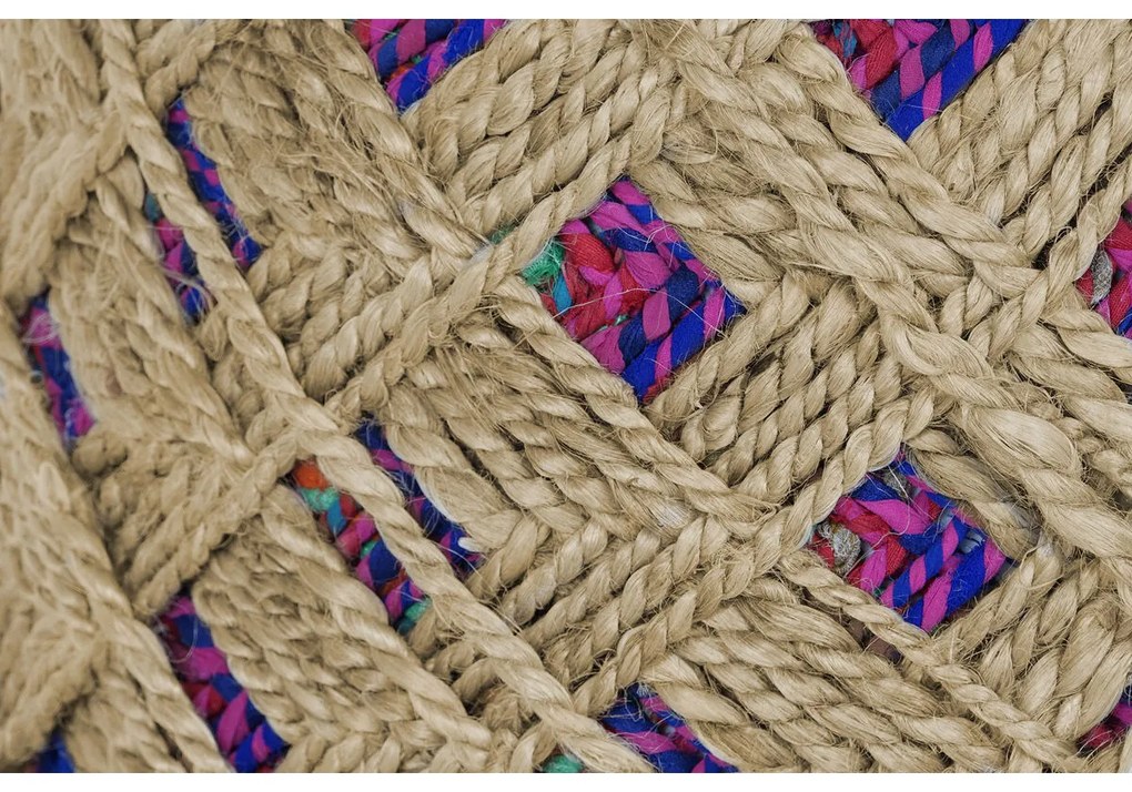 Υποπόδια Home ESPRIT Καφέ Πολύχρωμο Γιούτα 40 x 40 x 45 cm