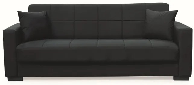 ROVER BLACK ΥΦΑΣΜΑ 3ΘΕΣΙΟΣ ΚΑΝΑΠΕΣ/ΚΡΕΒΑΤΙ ΜΕ ΑΠΟΘ.ΧΩΡΟ 210X80εκ.