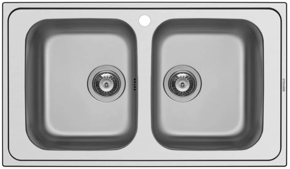 Νεροχύτης Pyramis Athena Extra 2B-Μήκος: 86 εκ.-Σαγρέ