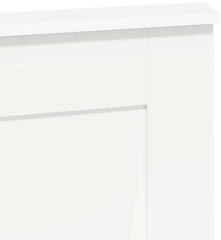 vidaXL Κεφαλάρι με κεφαλάρι Λευκό 160 cm Επεξεργασμένο ξύλο