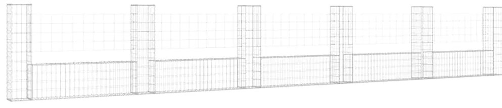 vidaXL Συρματοκιβώτια Στύλοι σε U Σχήμα 6 τεμ. 620x20x100 εκ Σιδερένια
