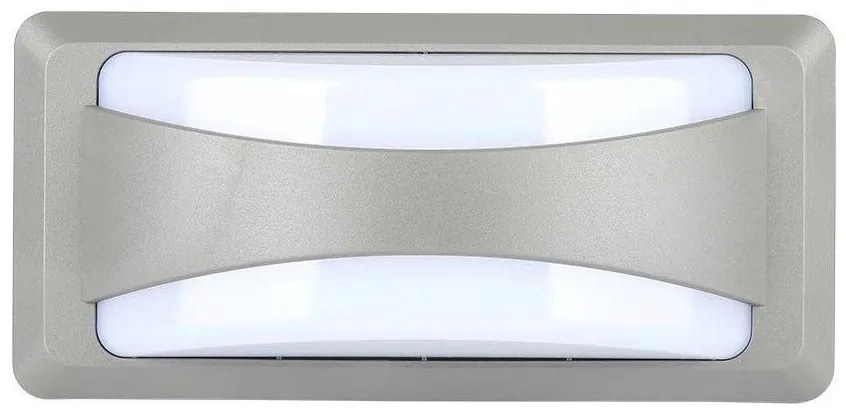 Απλίκα LED 12W 230V 1160lm 130° IP65 230x110x76mm Φυσικό Λευκό Γκρι 218246 VTAC-218246-Γκρι 218246