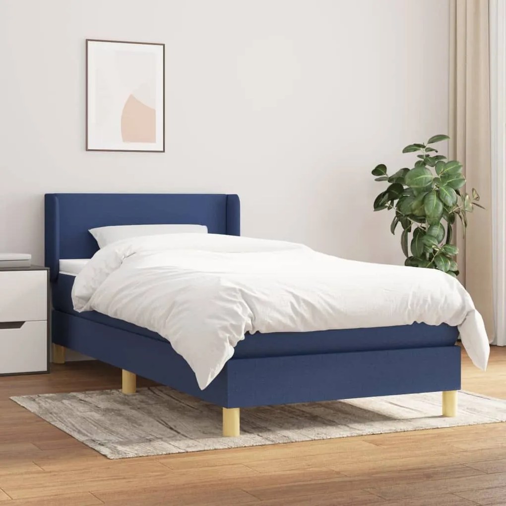 ΚΡΕΒΑΤΙ BOXSPRING ΜΕ ΣΤΡΩΜΑ ΜΠΛΕ 90X200 ΕΚ.ΥΦΑΣΜΑΤΙΝΟ 3130087