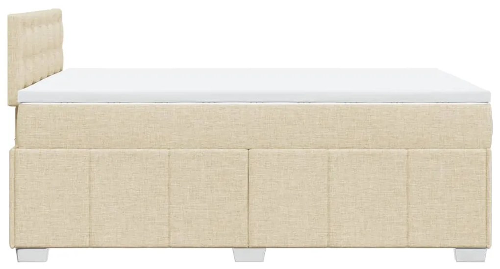 ΚΡΕΒΑΤΙ BOXSPRING ΜΕ ΣΤΡΩΜΑ ΚΡΕΜ 120X200 ΕΚ. ΥΦΑΣΜΑΤΙΝΟ 3289354