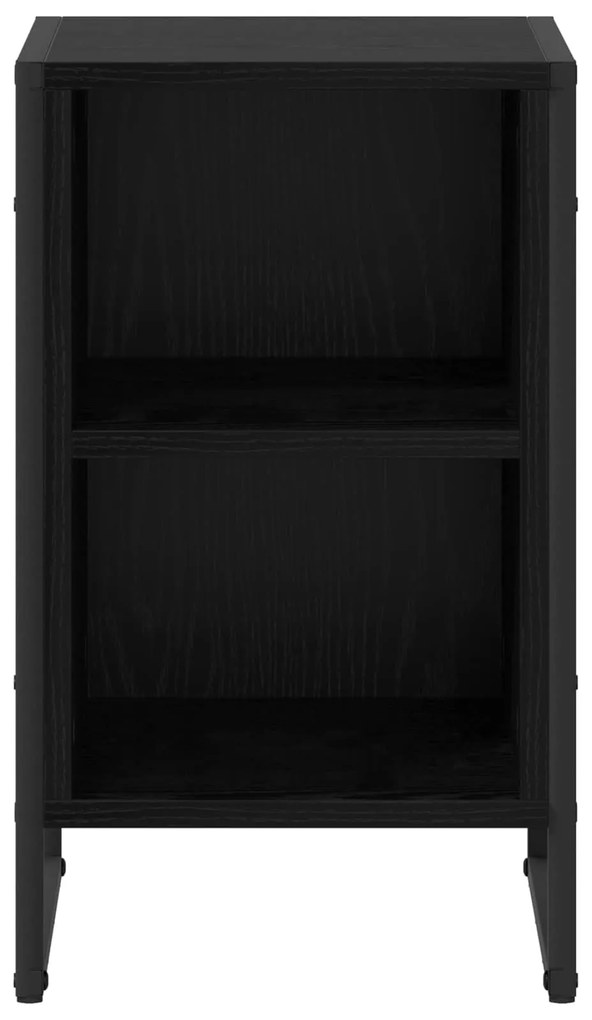 vidaXL Κομοδίνο Μαύρη Οξυά 39.5 x 30 x 50 εκ Επεξεργασμένο ξύλο