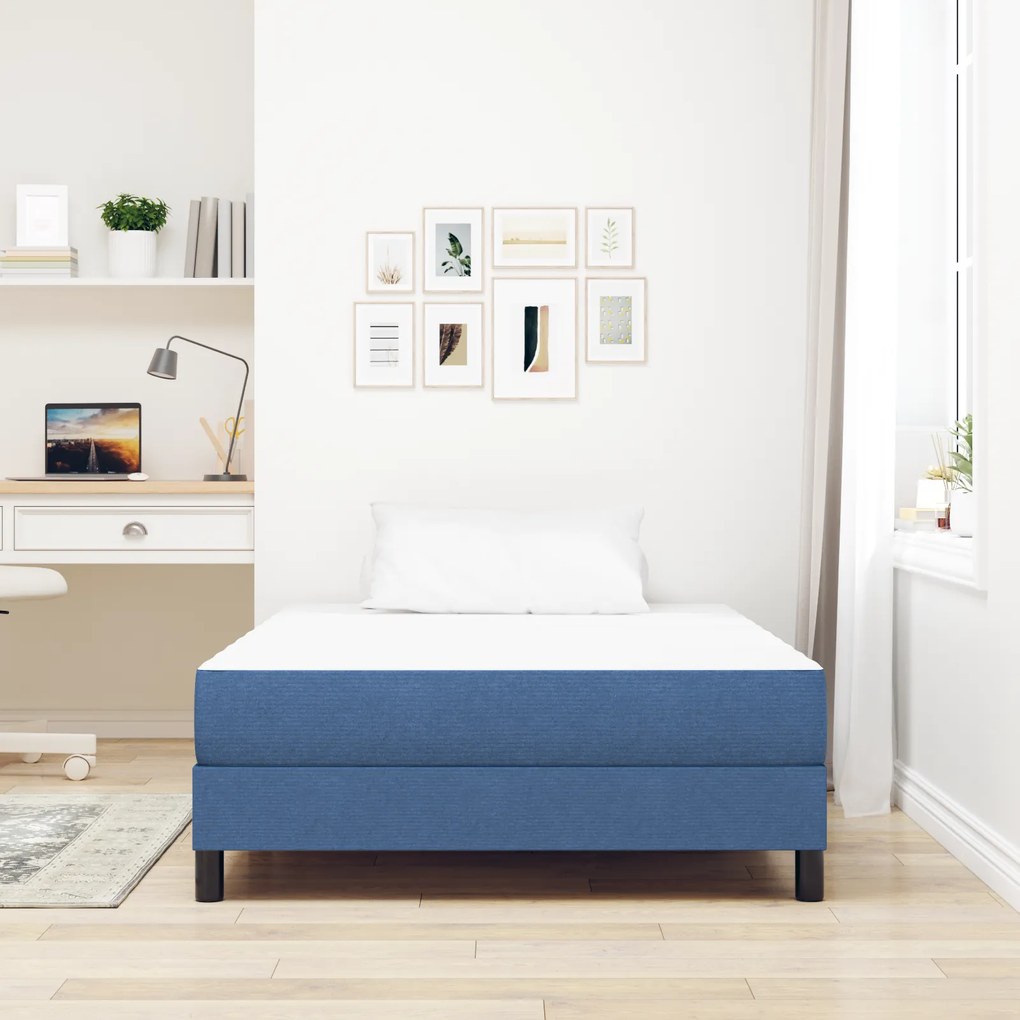 vidaXL Στρώμα Pocket Spring Μπλε Μεσαίο 120x200x20 εκ Υφασμάτινο