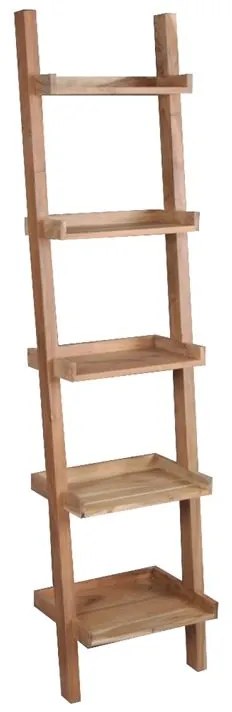 WOODWELL ΕΑ7019LADDER Βιβλιοθήκη - Ραφιέρα Ξύλο Ακακία Φυσικό 45x35x190cm ΕΑ7019