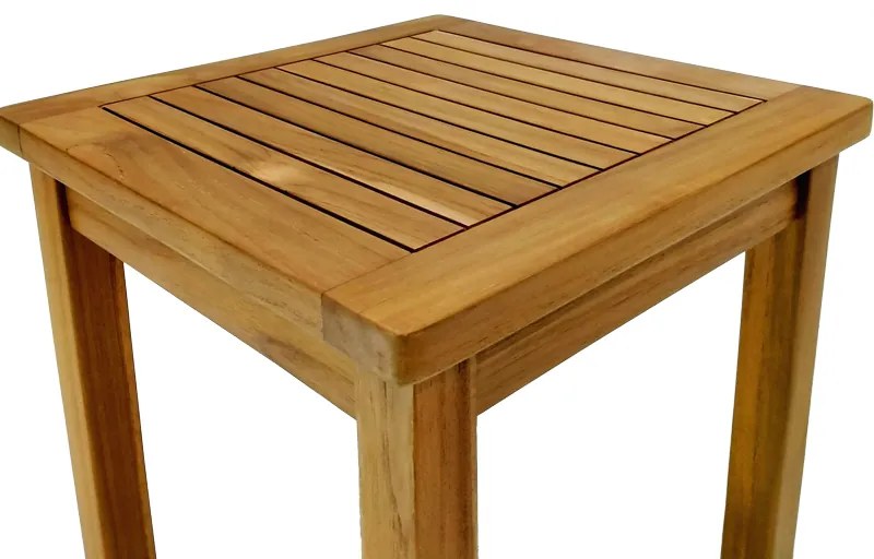 Τραπέζι Noly pakoworld teak ξύλο σε φυσική απόχρωση 40x40x45εκ (1 τεμάχια)