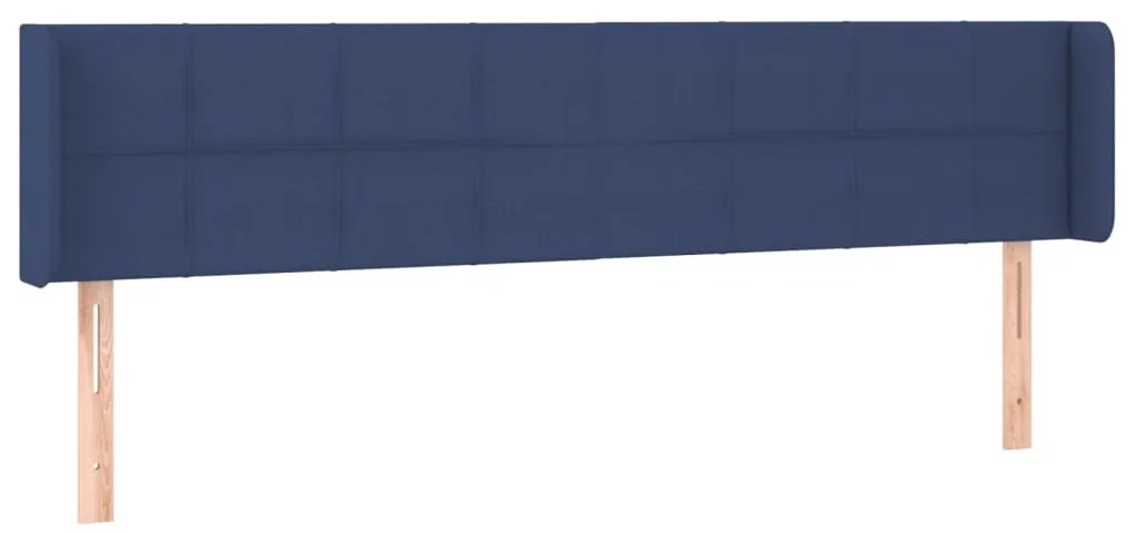 vidaXL Κεφαλάρι Κρεβατιού LED Μπλε 183x16x78/88 εκ. Υφασμάτινο