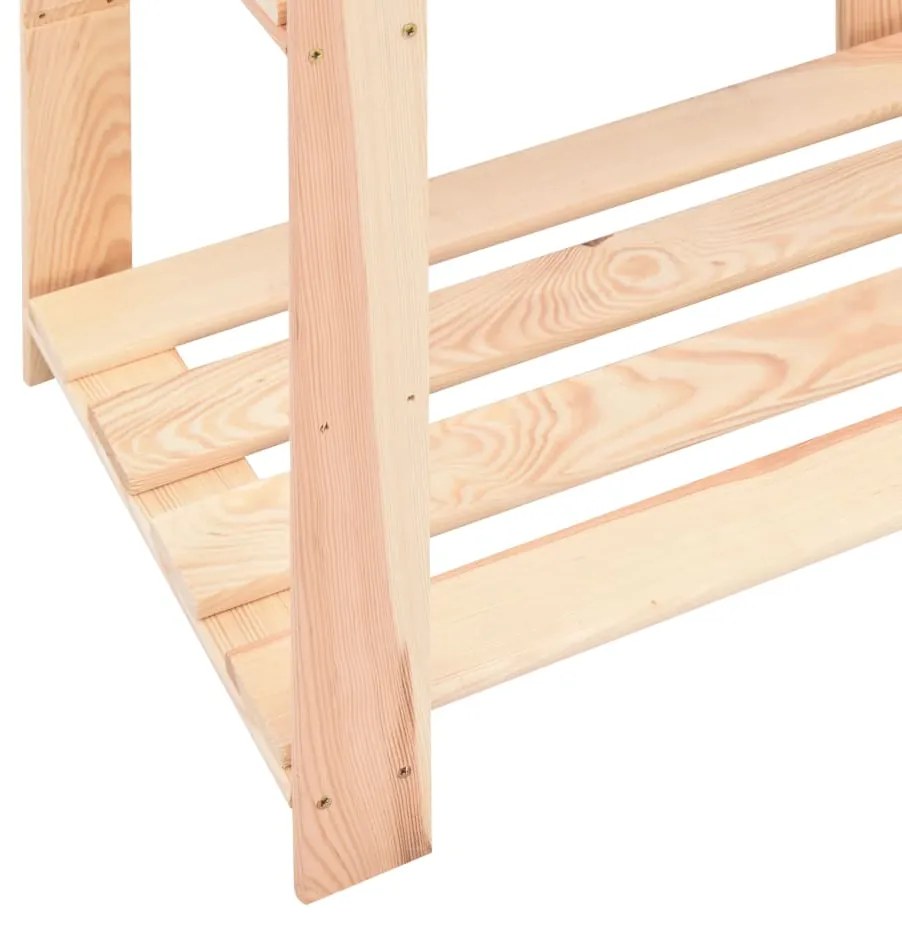 vidaXL Ραφιέρα 3 Επιπέδων 150 κ. 60x38x90 εκ. από Μασίφ Ξύλο Πεύκου