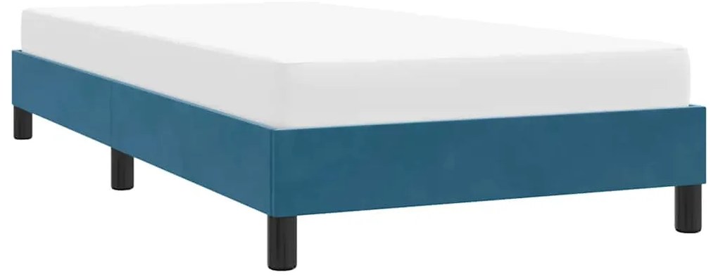 vidaXL Σκελετός Κρεβατιού Χωρίς Στρώμα Σκ. Μπλε 100x210 εκ. Βελούδινο