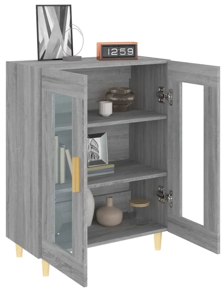 vidaXL Ντουλάπι Γκρι Sonoma 69,5 x 34 x 90 εκ. από Επεξεργασμένο Ξύλο