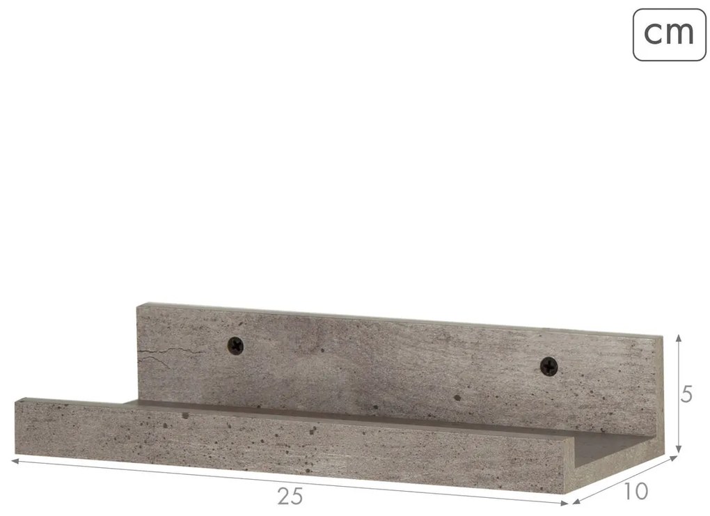 Ράφια Max Home Ξύλο MDF 25 X 5 X 10 CM (x6)