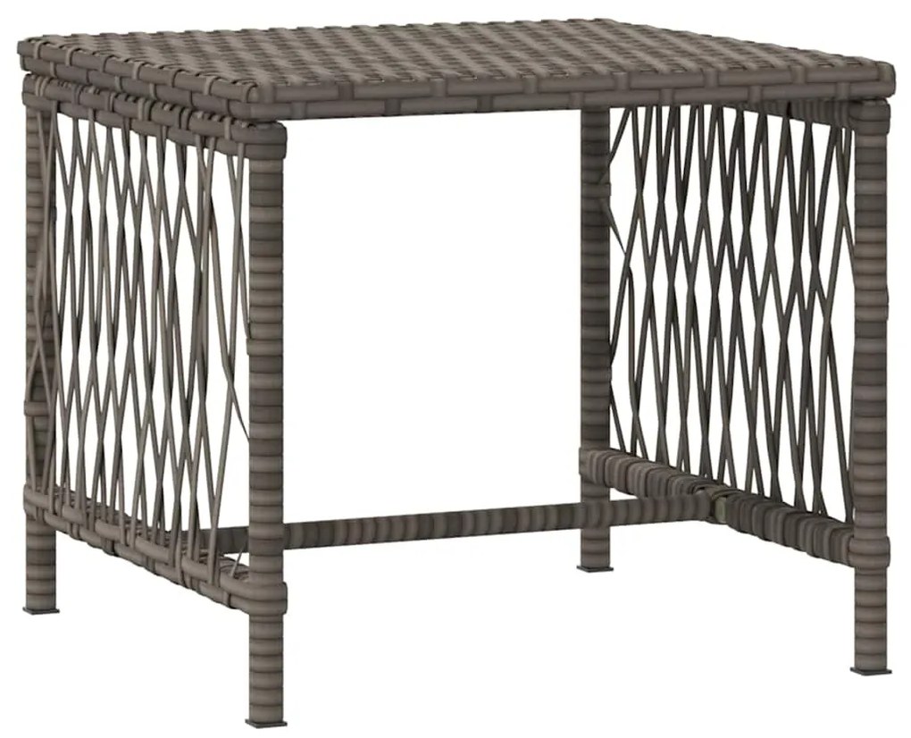 vidaXL Ξαπλώστρα 2-πρόσωπο 2 pcs Γκρι 35 x 35 x 32 εκ. συνθετικό ρατάν