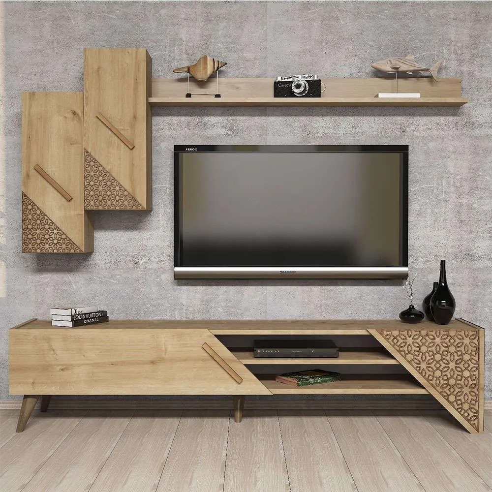 Σύνθεση Τηλεόρασης Beril 845HCT3004 180x37x40cm Oak