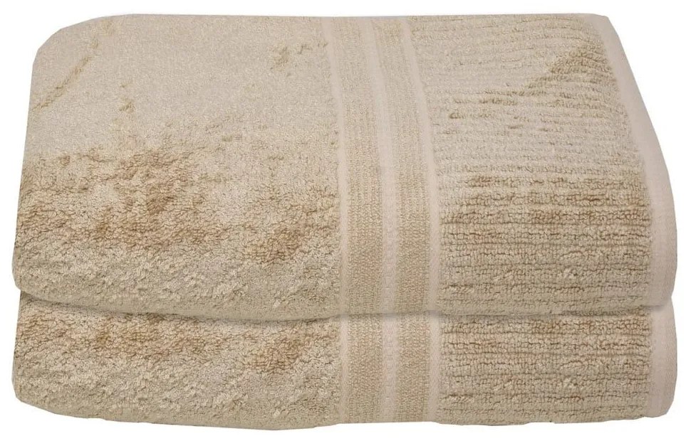 Πετσέτες Modal (Σετ 3τμχ) 1 Beige Anna Riska Σετ Πετσέτες 70x140cm Βαμβάκι-Φυσική Ίνα