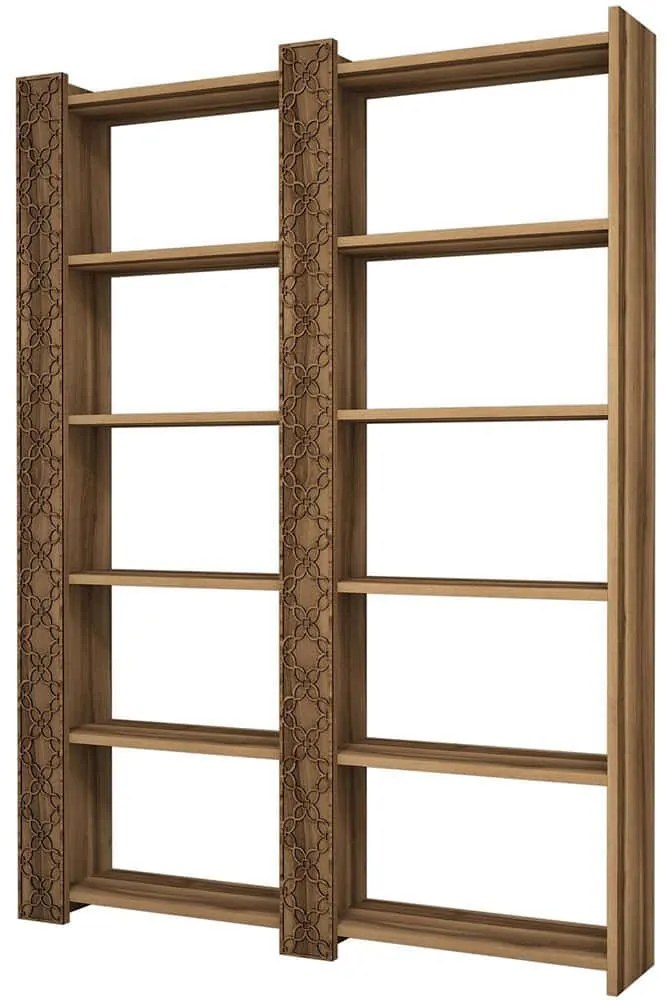 Βιβλιοθήκη City 845HCT3613 124,6x24,2x170cm Walnut
