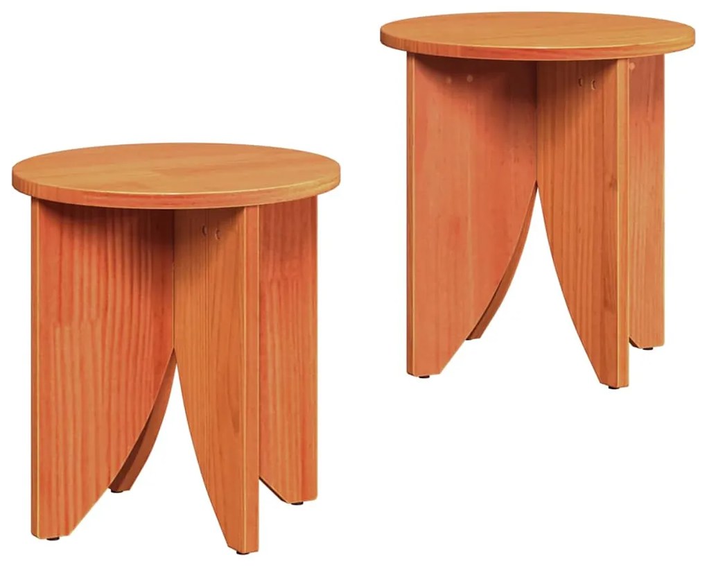 vidaXL Τραπεζάκι σαλονιού 2 pcs Καφέ κεριού 41.5 x 41.5 x 44 cm