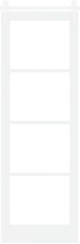 vidaXL Ολισθητή Πόρτα Λευκό 78 x 232 cm Ξύλο και μέταλλο