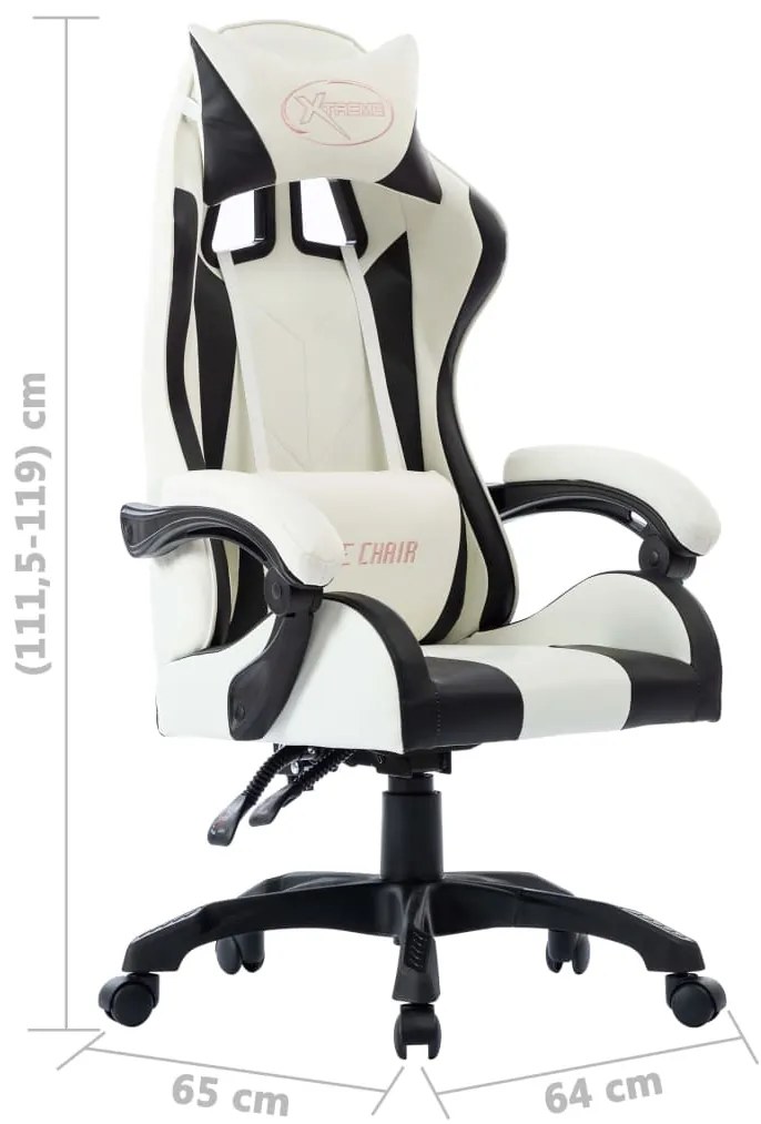 vidaXL Καρέκλα Racing Μαύρη από Συνθετικό Δέρμα