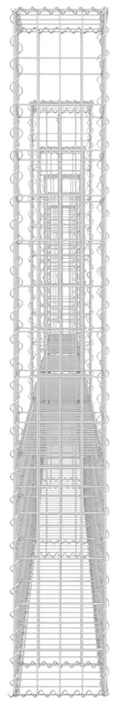 vidaXL Συρματοκιβώτιο σε U Σχήμα με 6 Στύλους 620x20x150 εκ Σιδερένιο