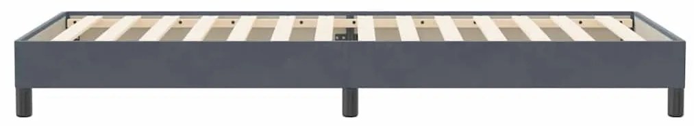 Κρεβάτι Boxspring χωρίς Στρώμα Σκούρο Γκρι 90x220 εκ. Βελούδινο - Γκρι