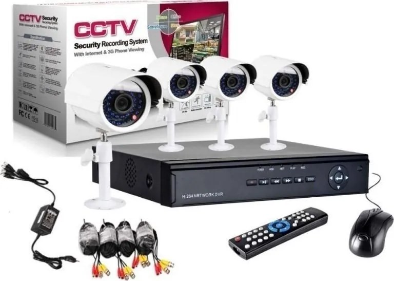 SRS1258 Ολοκληρωμένο Σύστημα CCTV με 4 Κάμερες