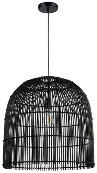 Κρεμαστό Φωτιστικό Οροφής Ε27 Rattan Μαύρο UTEN-60-B Sunlight-UTEN-60-B-Μαύρο UTEN-60-B