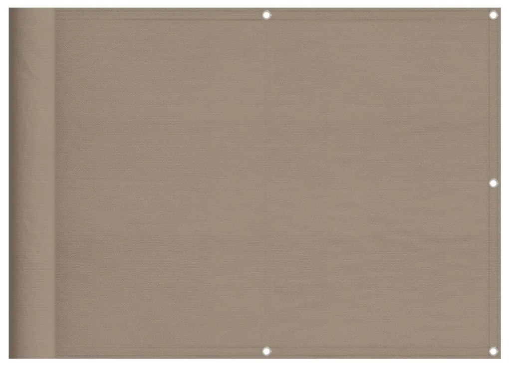 vidaXL Διαχωριστικό Βεράντας Taupe 75x700εκ 100% Πολ. Ύφασμα Oxford