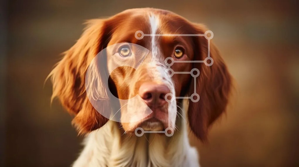 Σετ των 2 Intra Συλλεκτικό Ξύλινο Παζλ Plywood 4mm - Καφέ και λευκό σκυλί με σοβαρή έκφραση Σε Ξύλινο Κουτί - Διαστάσεις: 10x10 cm – 25 κομμάτια