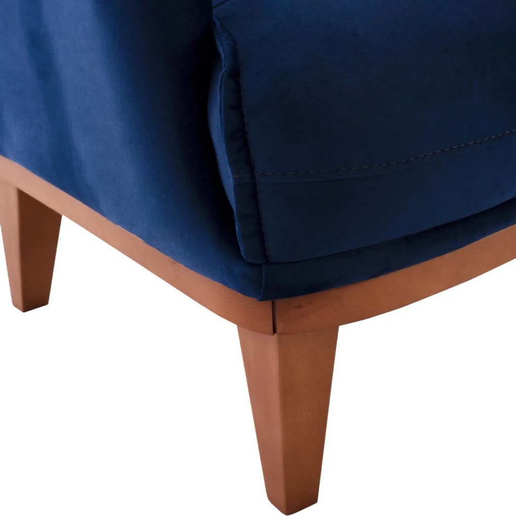 Πολυθρόνα - Μπερζέρα BENNINGTON C9313.18 Μπλέ Βελούδο 75x100x100 εκ. 75x100x100 εκ.