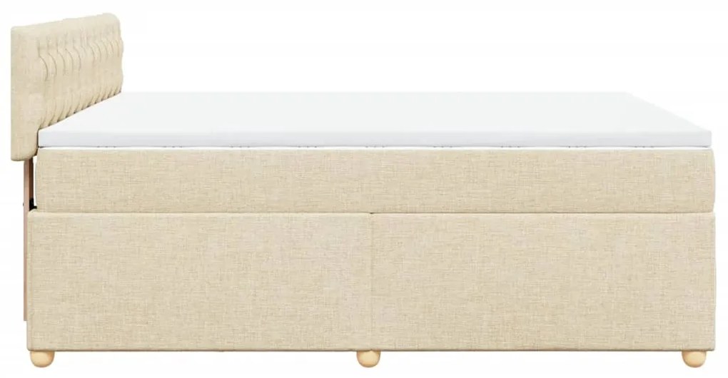 ΚΡΕΒΑΤΙ BOXSPRING ΜΕ ΣΤΡΩΜΑ ΚΡΕΜ 140X200 ΕΚ. ΥΦΑΣΜΑΤΙΝΟ 3286715