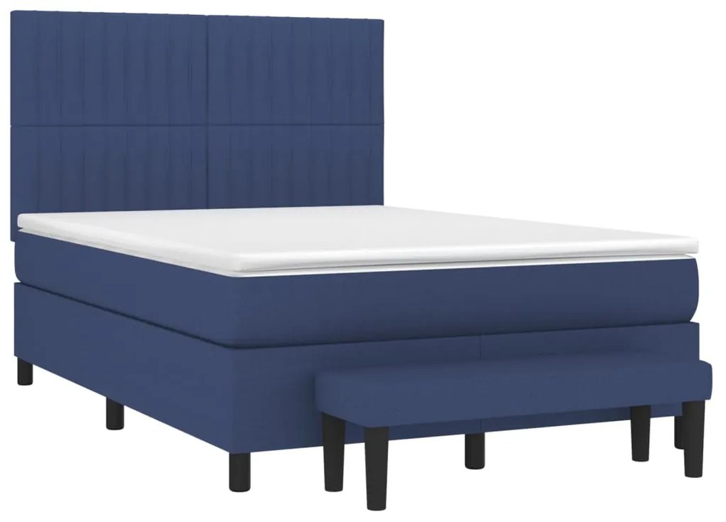 ΚΡΕΒΑΤΙ BOXSPRING ΜΕ ΣΤΡΩΜΑ ΜΠΛΕ 140X200 ΕΚ. ΥΦΑΣΜΑΤΙΝΟ 3136763