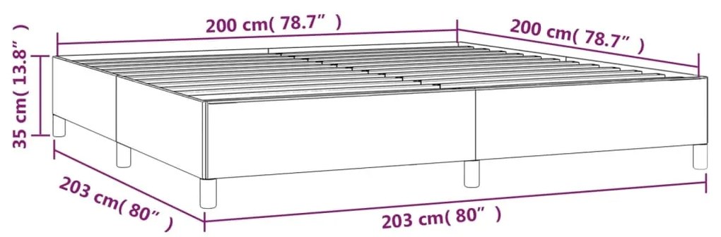 ΠΛΑΙΣΙΟ ΚΡΕΒΑΤΙΟΥ ΚΡΕΜ 200X200 ΕΚ. ΑΠΟ ΣΥΝΘΕΤΙΚΟ ΔΕΡΜΑ 347271