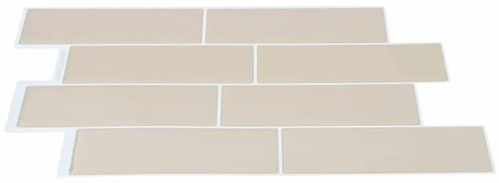 vidaXL Πλακάκι Subway 10 pcs Μπεζ 29 x 21 εκ Πολυουρεθάνη και PET