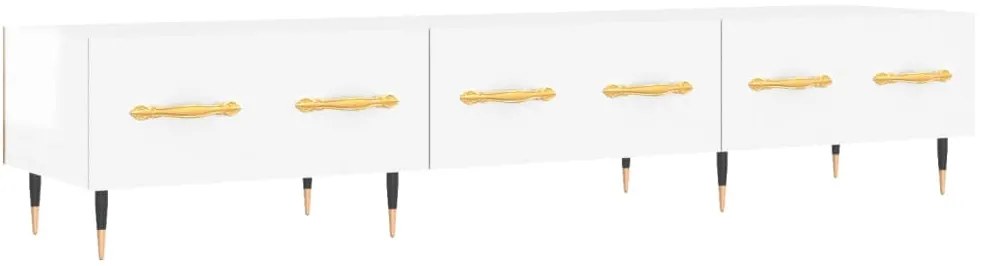 vidaXL Έπιπλο Τηλεόρασης Γυαλ. Λευκό 150x36x30 εκ. Επεξεργασμένο Ξύλο