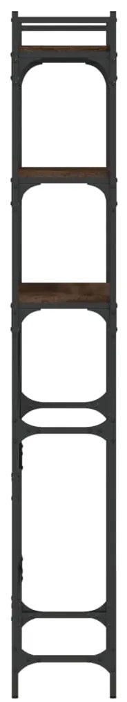 vidaXL Ραφιέρα Πλυντηρίου Καφέ Δρυς 67 x 25 x 163 εκ. Επεξεργ. Ξύλο