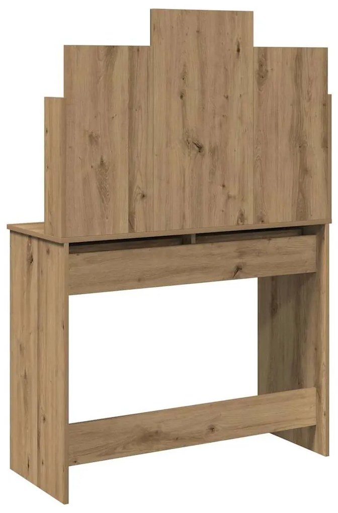 vidaXL Κομοδίνο με καθρέφτη Artisan Oak 96x39x142 cm