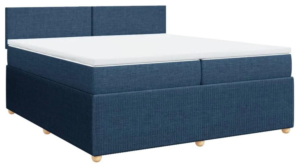 ΚΡΕΒΑΤΙ BOXSPRING ΜΕ ΣΤΡΩΜΑ ΜΠΛΕ 200X200 ΕΚ. ΥΦΑΣΜΑΤΙΝΟ 3287562