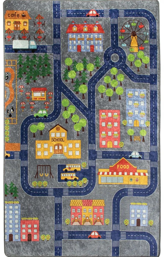 Χαλί Small Town Grey-Multi Conceptum Hypnose 140X190cm