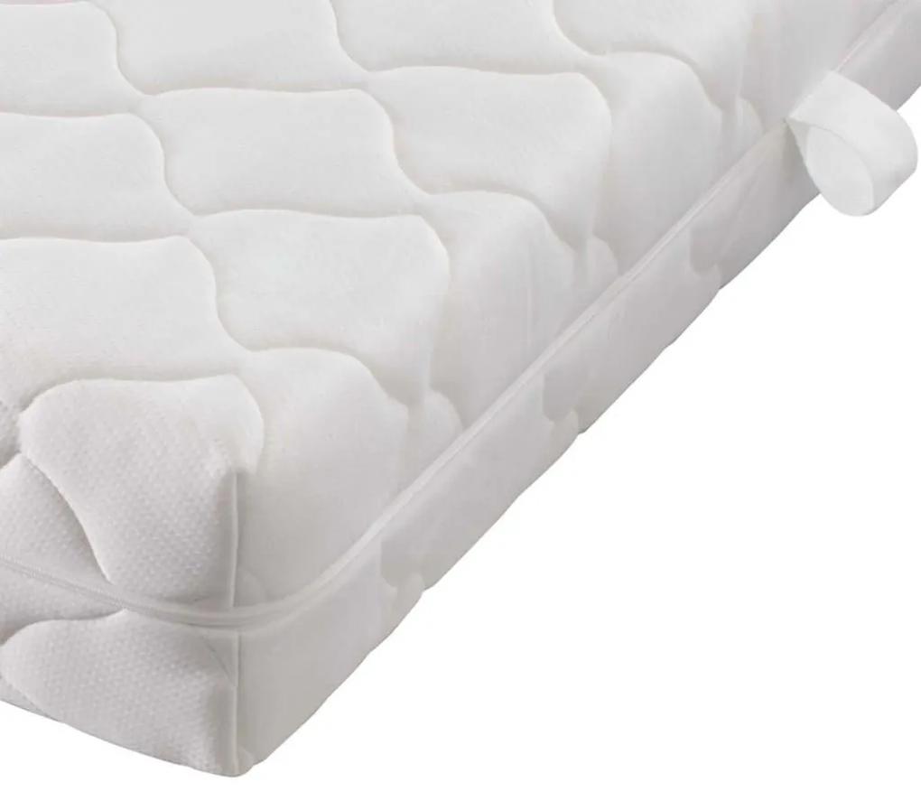 Κρεβάτι Λευκό 160 x 200 εκ. από Συνθετικό Δέρμα με Στρώμα - Λευκό